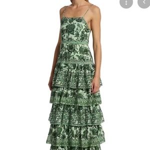 Alice and Olivia Valencia Floral Tiered Maxi Dress